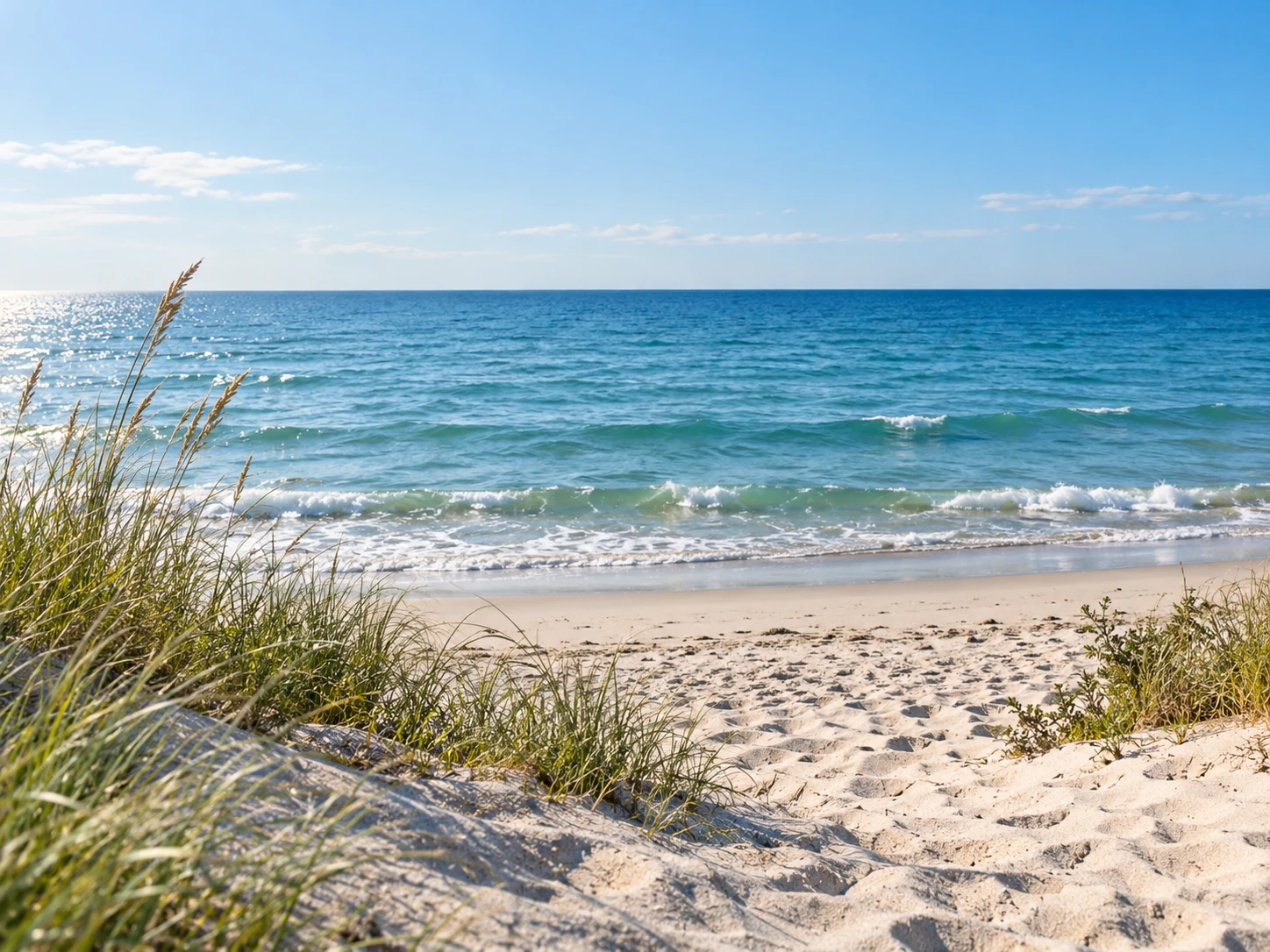 Strand mit Duenengras